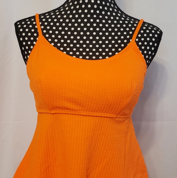 Shein Neon Orange Two-piece Swimsuit Adjustable Straps - Picture 2 of 16